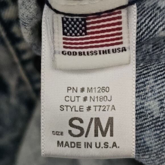 Vibrant Miu Stonewash Denim Tunic Shirt‎ Dress S/M Oversized Street Indie Retro - Picture 10 of 12